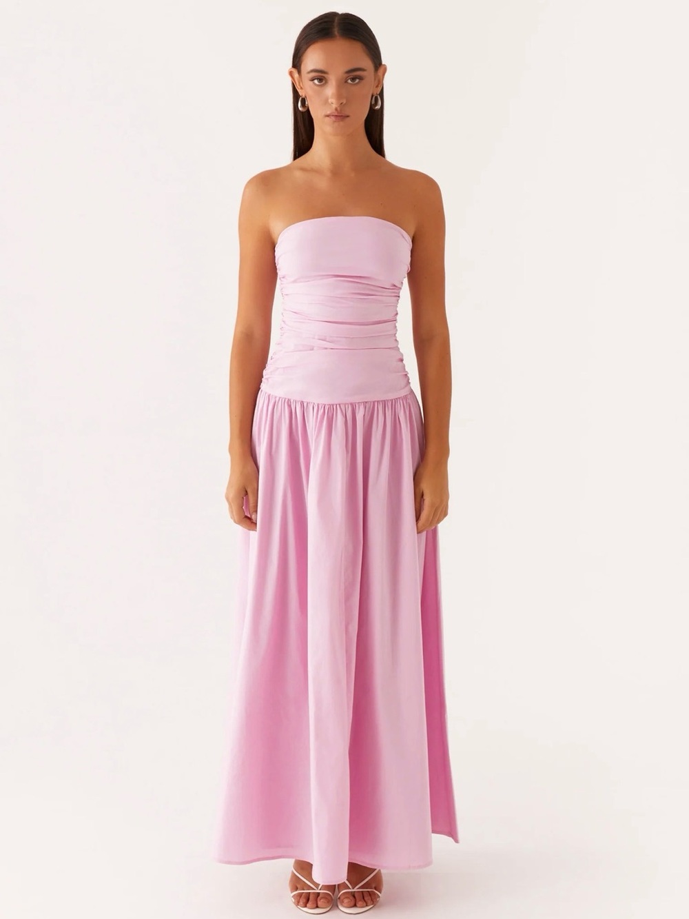 Peppermayo Strapless Ruched Maxi Dress — Pink - Picture 2 of 5